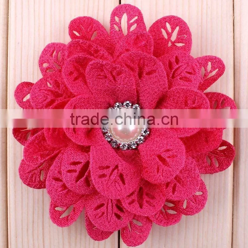 hot sale fabric flower clip for baby girls