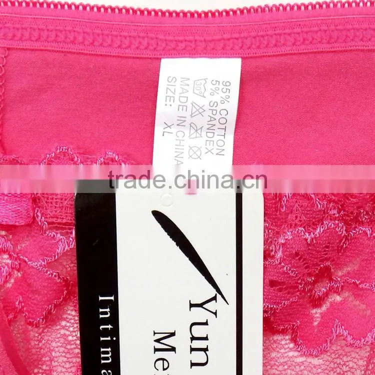 Brand new sexy lady t-back transparent hot lady lace t-back panties with bows in stock