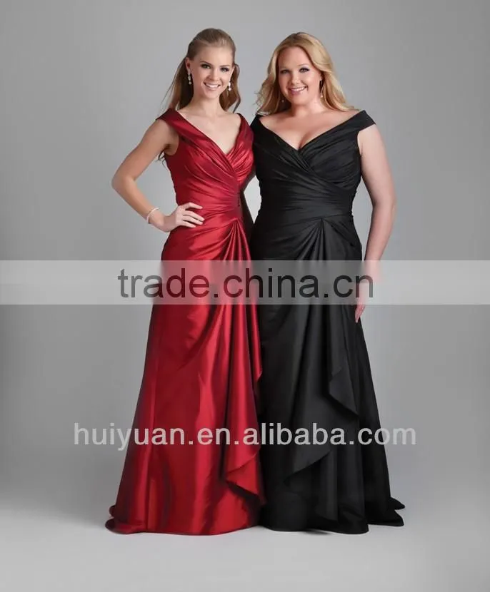 deep v neck big size women dress evening dress