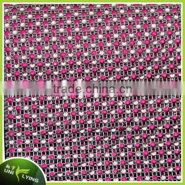 Newest Colorful Bling hot fix rhinestone mesh trimming