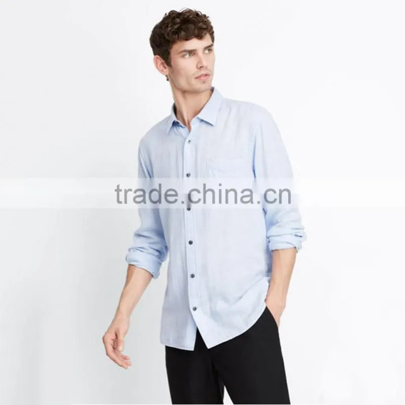 China clothing manufacturer casual style cotton woven button up shirts for men