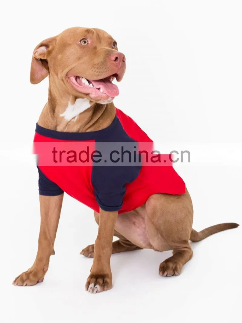 cotton polyester raglan sleeve t shirt dog clothes for europe