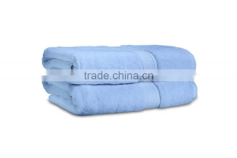 Quality texitile custom own design solid color plain cotton towel bath