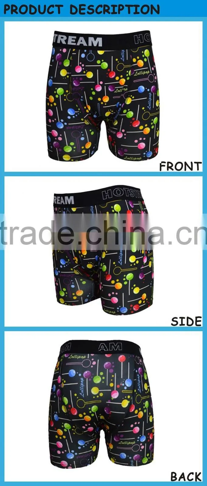 Men Boxer And Underwear Colorful Sublimation Printed