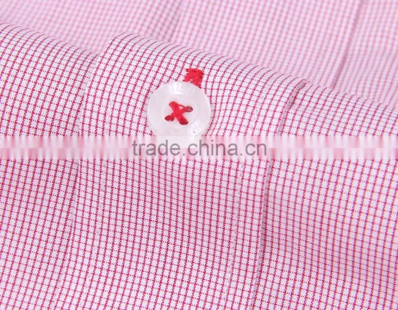 2017 small checks men's long sleeve button-down collar casual shirt