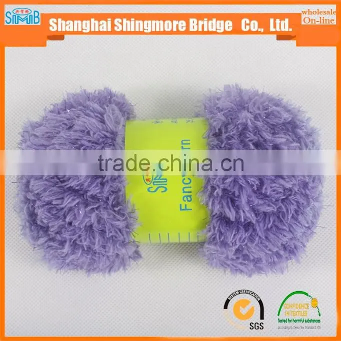 Shopping knitting yarns china supplier cheapest price wholesale 100% nylon feather yarn eyelash yarn for hand knitting scarf