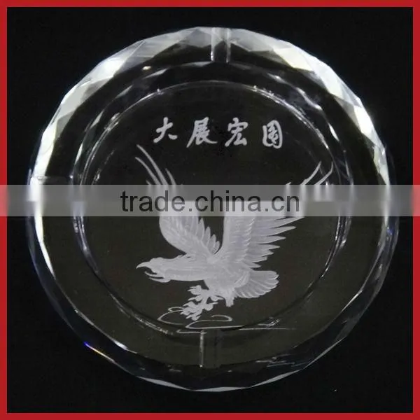Crystal Round Ashtray,Crystal Engraving Ashtray For Men As Business Gifts