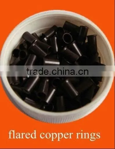 hair extension flared micro rings, micro bead, silicone micro links