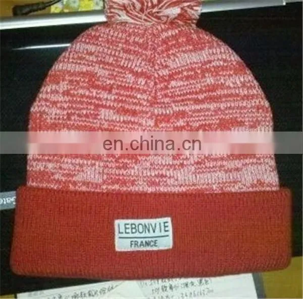 Custom Acrylic Knit Speckled Beanie Hat