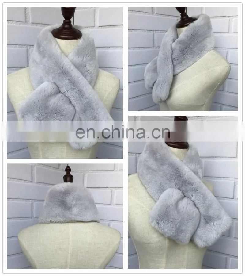 2016 Winter Women Real Rabbit Fur Scarf Wholesale / Scarf Factory China