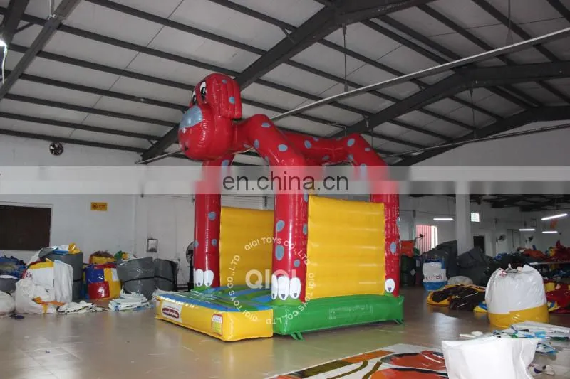 QIQI inflatable red puppy used moonwalks for sale
