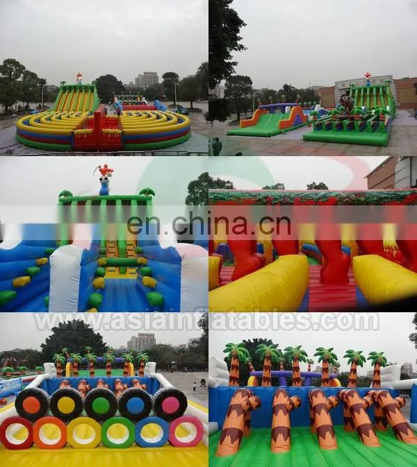 45M 5K Extreme rush Obstacle Course, Inflatable Obstacle Race for Rentals