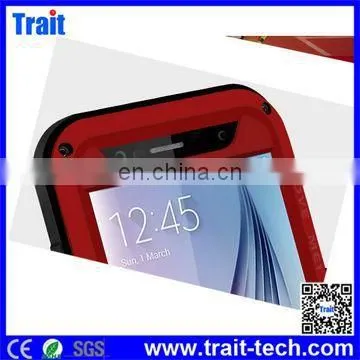 WaterProof Powerful Metal Button Touch Screen Gorilla Glass Hybrid Case,Aluminium Case for Samsung G9200 Galaxy S6