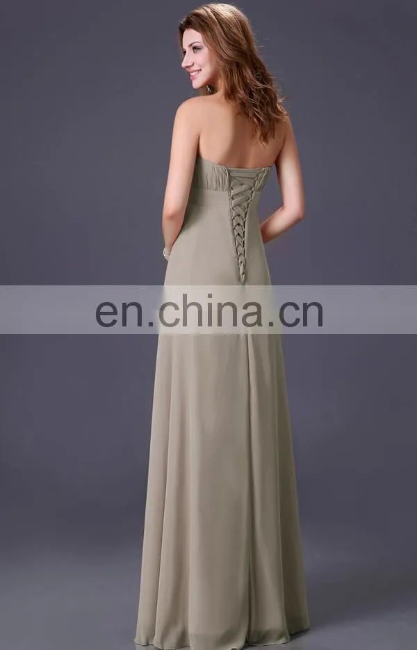 Grace Karin Sexy Strapless Backless Chiffon Long Bridesmaid Dresses CL3133-1