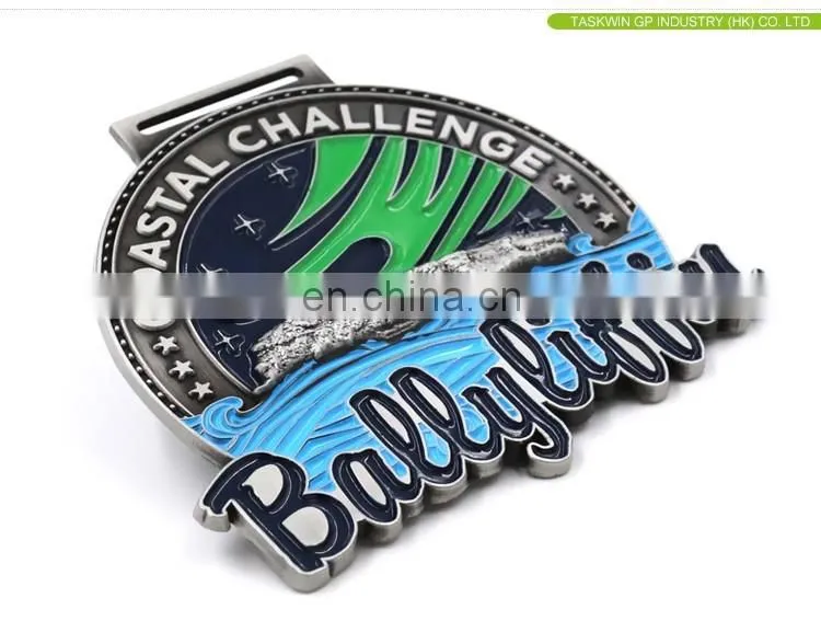 Best quality coastal challenge metal medal