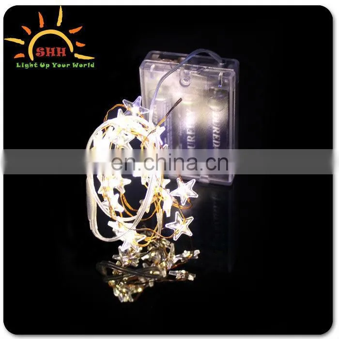 Snowflake battery operated light up led string lights with different shape
