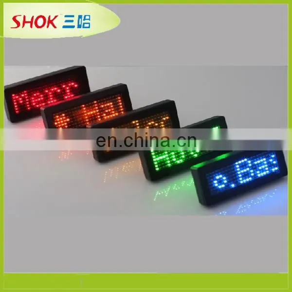 LED name badge with DIY message&words