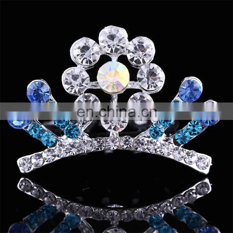 Mini Cute Sweet Kids Trendy Rhinestone Korean Style Crown Tiaras