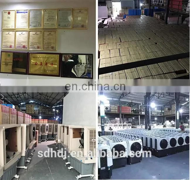Evaporative water cooled mobile home cooling fan