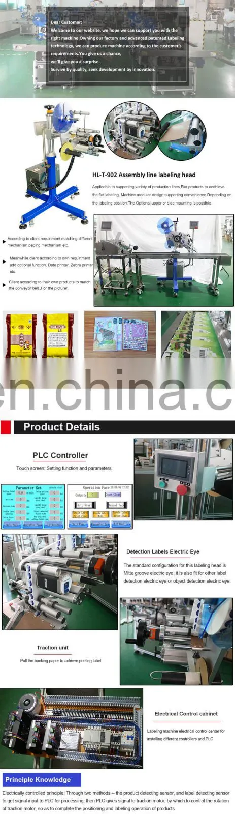 HL Connect To Production Line Flat Surface Labeling Head