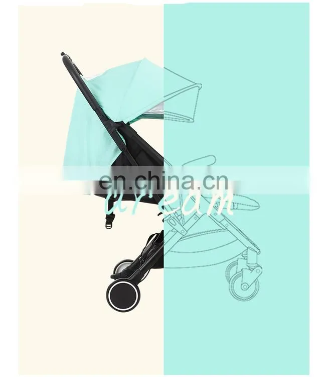 Lightweight Fiber Heated Adjustable Handle Baby Stroller
