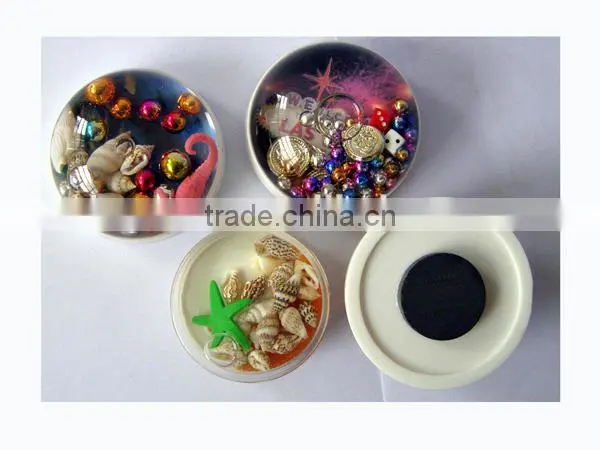 Country Souvenir Fridge Magnet, Liquid Sand Timer Sticker
