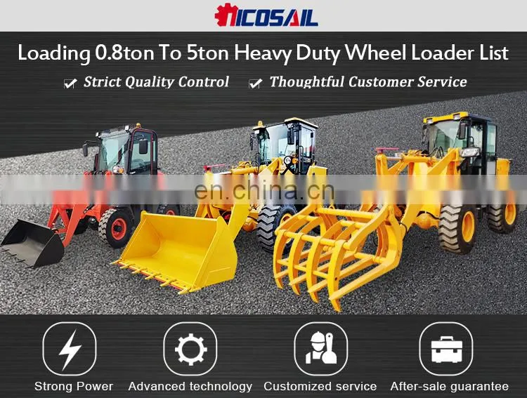 Wildly used frontend loader manufacturer mini wheel loader with snow plow