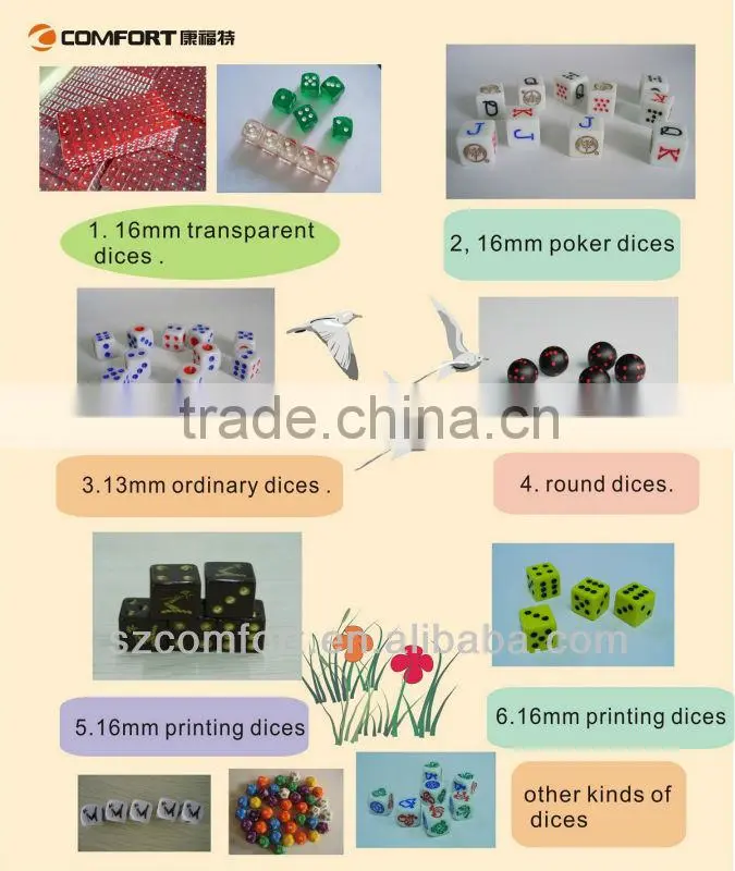 Promotional plastic dices