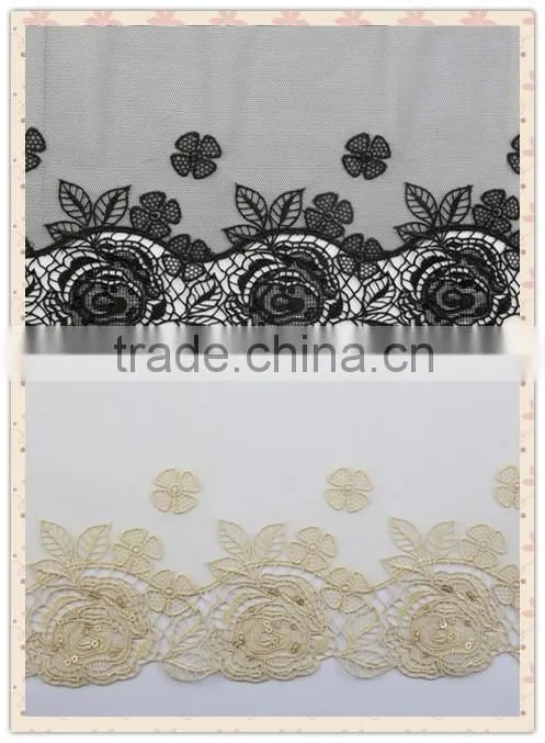 Flower pattern embroidery lace trimming for women