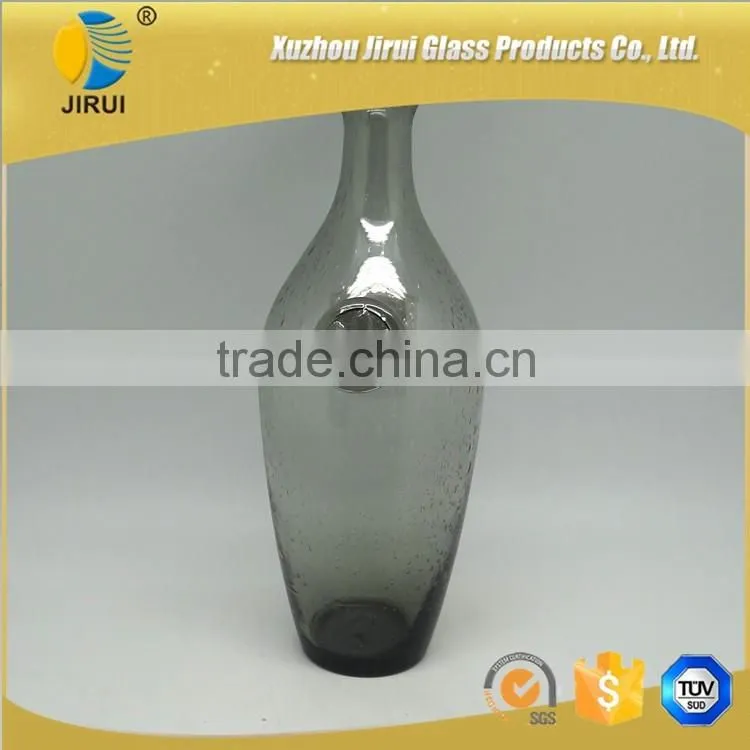1200ml clear glass wide mouth vase