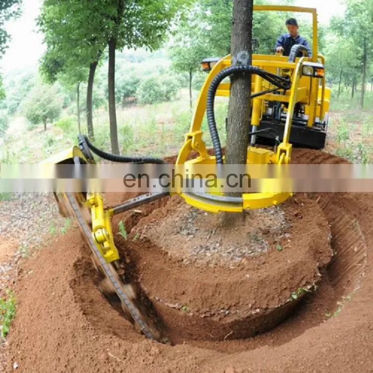 Tree transplanter and tree spade attachment