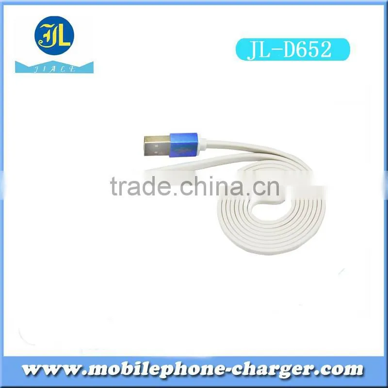 Wholesale price Colorful flat micro usb cable 2.0 4.0 for mobile phone