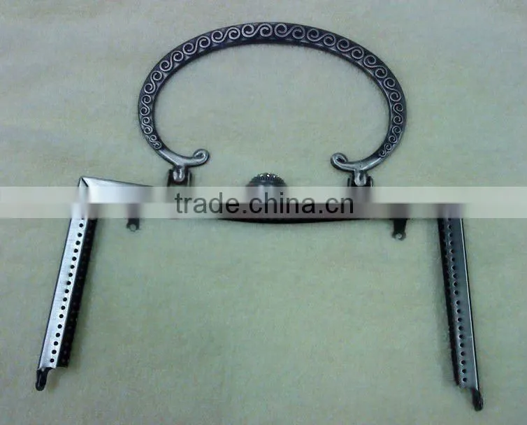 2015 shining silver customized size and style metal purse frame clasp