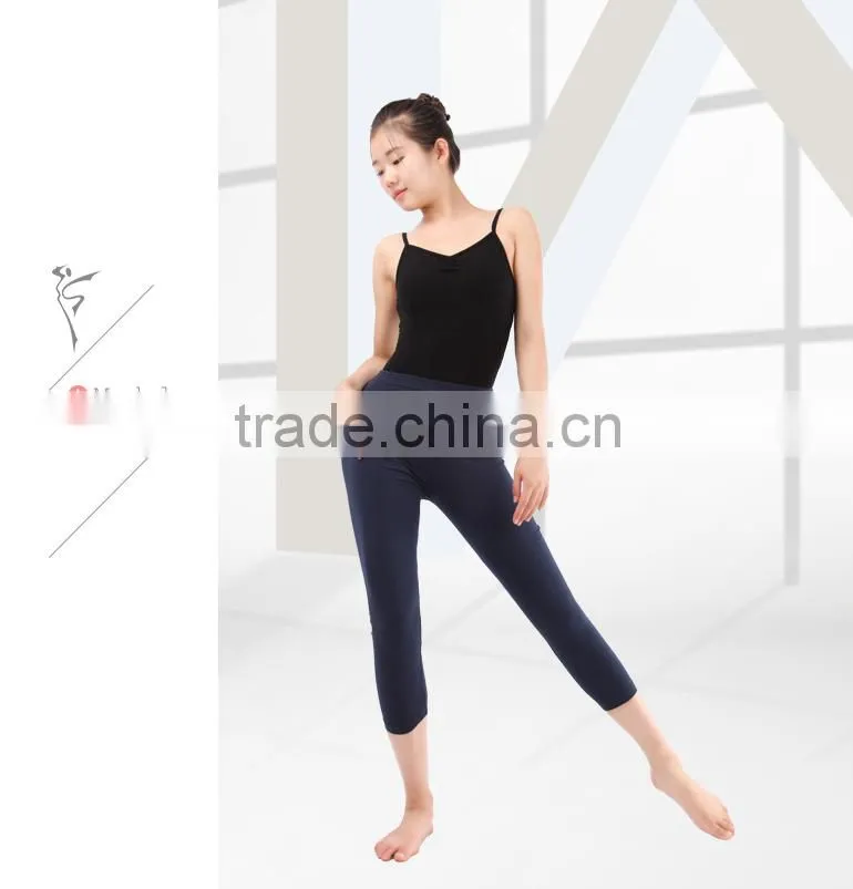 2517 Roll Down Dance Wear Capri Yoga Leggings, Shine Sport Leggings