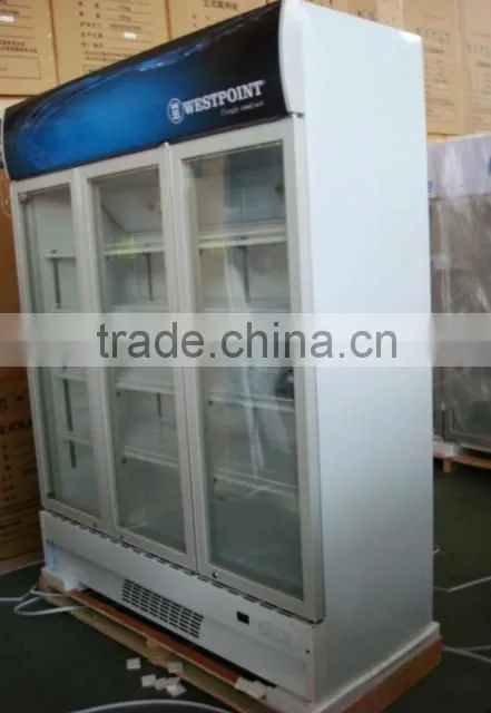 3 doors vertical beverage cooler / display big cooler