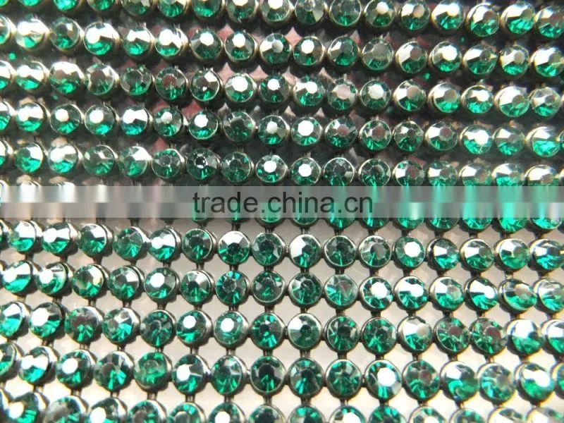 Crystal strass Mesh with Black Base for Garments Decoration