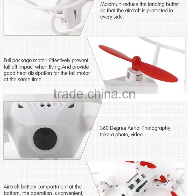2015 new2.4G 4CH 6 axis 3D flip frame camera drone RC Quadcopter with 0.3MP camera JY001