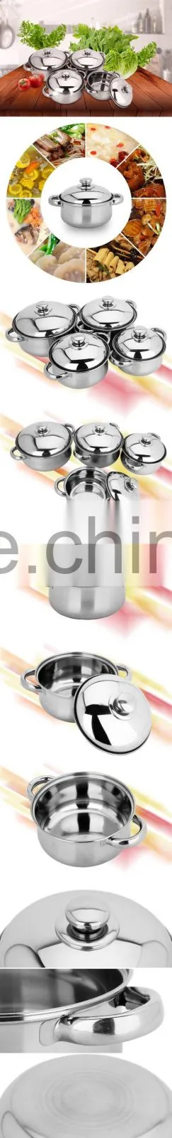 8pcs Durable & Beautiful Good Quality Cheap Price Stainless Steel Cookware