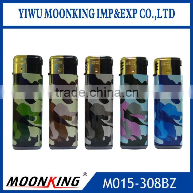 wrap picture refillable piezo lighter windproof design electronic lighters