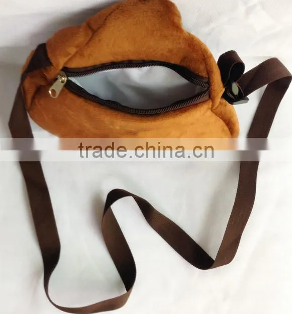 Free sample 2015 hot sale poop backpack/plush poop backpack/poop emoji backpack
