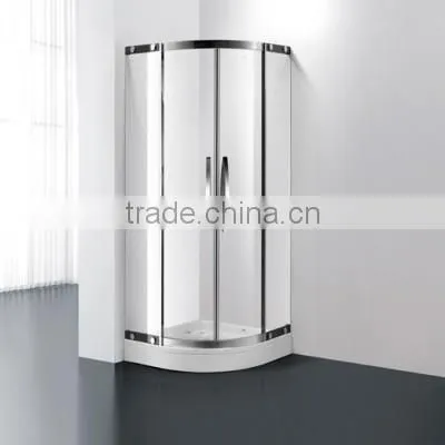 Simple Arc Shaped Glass Bathroom Shower Room