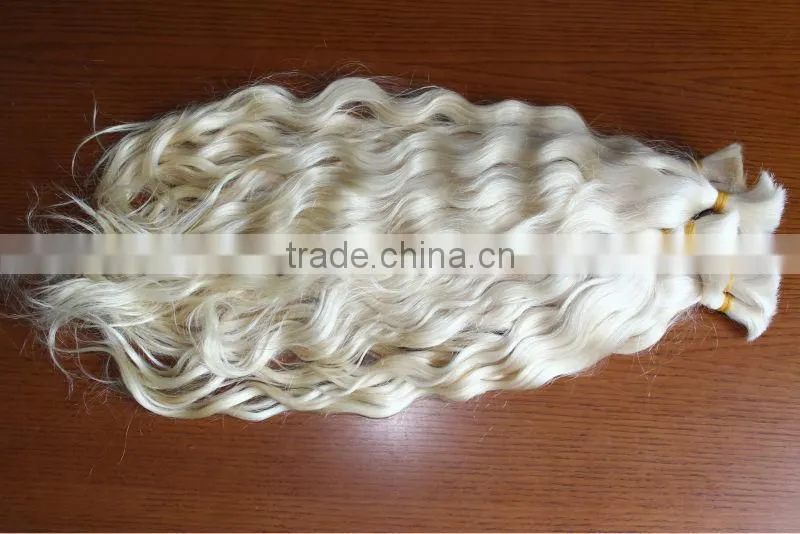 human cheap remy hair bulk,braid hair bleached and dyed into different colors