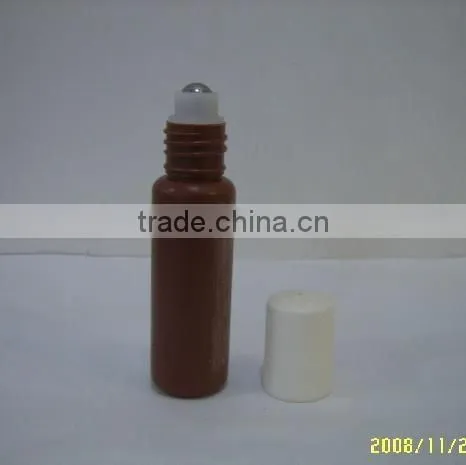 Empty Roll on Glass Bottles 10ml Refillable Color Roll On for Fragrance Essential Oil Metal Chrome Roller Ball10ml 1/3 oz