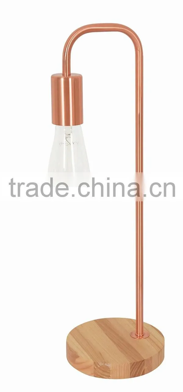 hot saled metal E27*1 table lamp,wooden single desk lamp