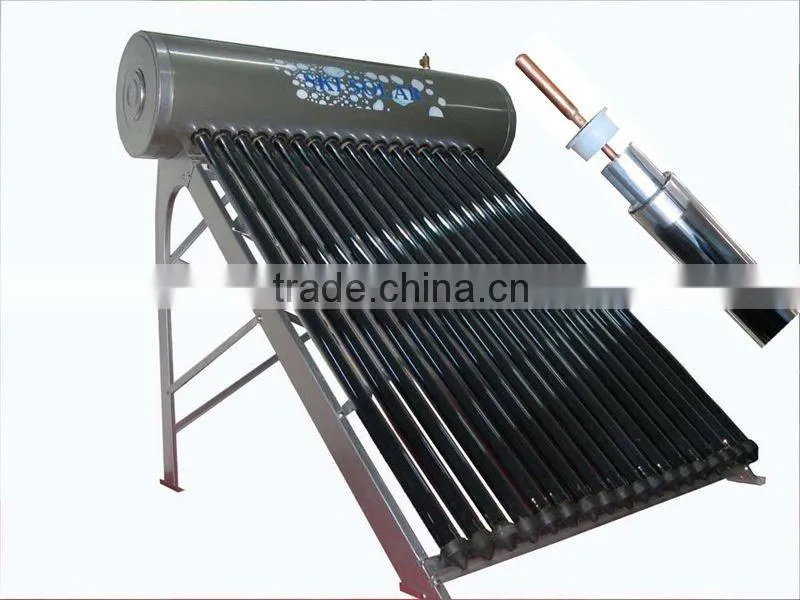 diy solar water heater: Integrated & Pressurized solar water heater with Porcelain Enamel inner tank