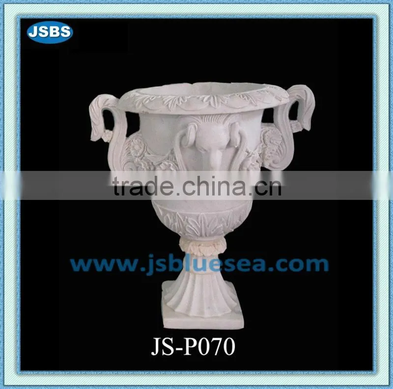 white marble handmade garden angel flowerpot