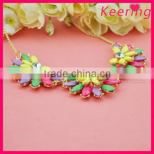 Wholesale colorful flower necklace WNK-231