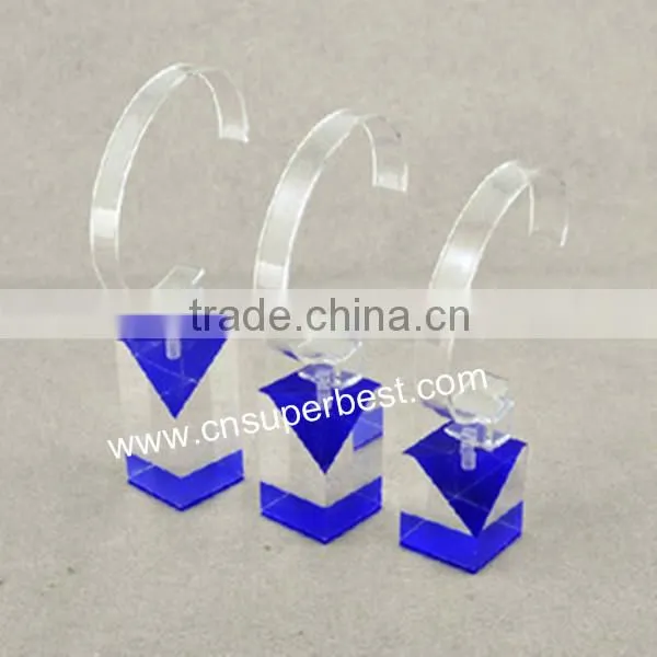 C shaped clear acrylic watch display stand