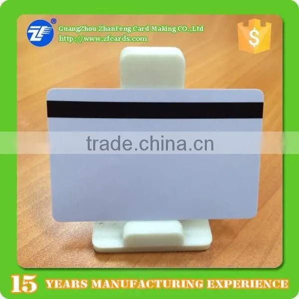 blank 2 track pvc card for thermal printing HDP5000