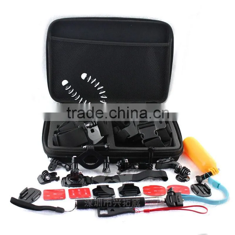 Wholesale Camera accessories kit for Go Pro , floaty Bobber, Monopod and Suction Cup Mount for Gopro hero 4/3+/3/2/1